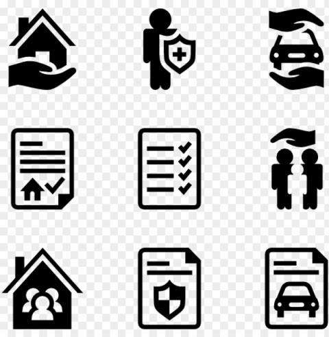 insurance 36 icons - icon Isolated Item on Clear Background PNG