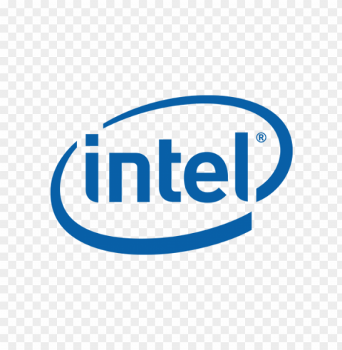 intel logo clear background Transparent PNG Isolated Item
