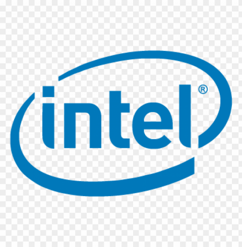 intel logo Transparent PNG Isolated Element with Clarity