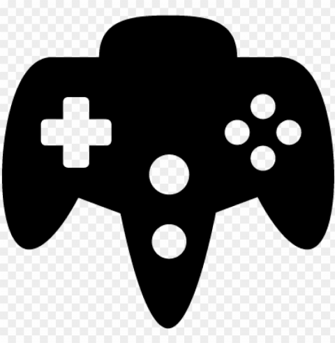intendo 64 game controller vector - game controller silhouette PNG images with no royalties