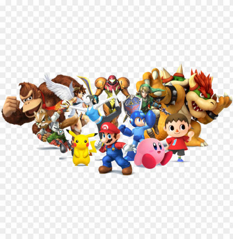 intendo characters - super smash bros PNG Image with Transparent Isolated Design
