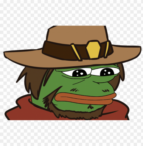 Interest Picture Of Pepe The Frog Reimagined As Mccree - Dank Memes Overwatch PNG Image With Isolated Icon