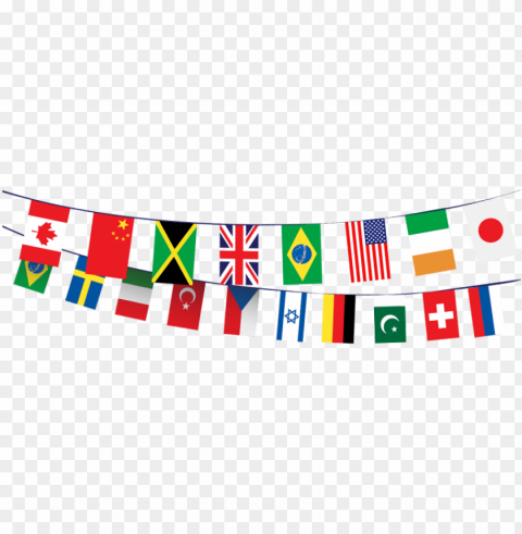 international flags banner - world flag bunting vector free HighQuality Transparent PNG Isolated Element Detail
