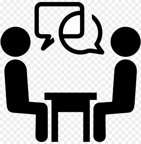 interview vector interviewer - face to face meeting ico ClearCut Background PNG Isolation