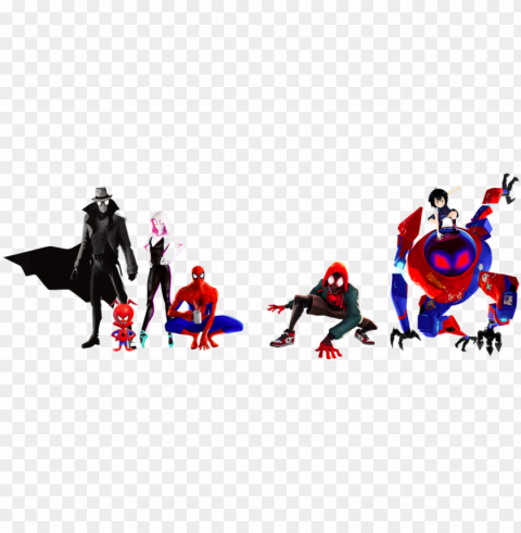 into the spider verse group - spider-man into the spider-verse Clear background PNGs