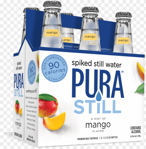 introducing pura still - glass bottle HighQuality Transparent PNG Isolated Element Detail