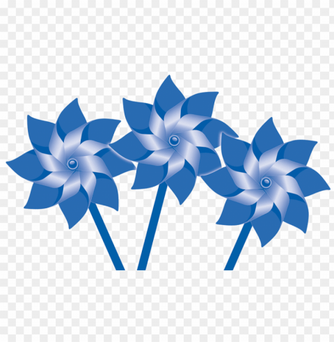 Inwheel Not Washout - Clipart Blue Pinwheel Isolated Element In HighResolution Transparent PNG