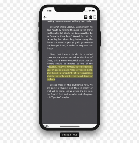 ionic 3 ebook reader application template - iphone x ebook reader Clear PNG