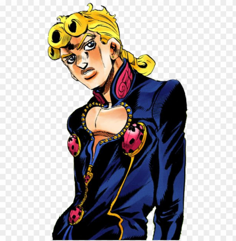 iorno - giorno giovanna manga Transparent Background Isolation in PNG Format