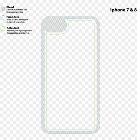 iphone 7 case - iphone 8 plus template Clean Background Isolated PNG Graphic