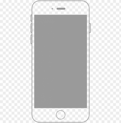 iphone outline vector free download - iphone outline white PNG Image Isolated on Transparent Backdrop