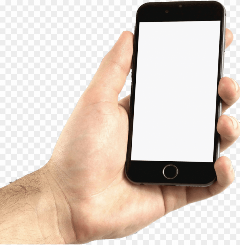 iphone6 with transparent background free download - hand holding iphone PNG for educational use