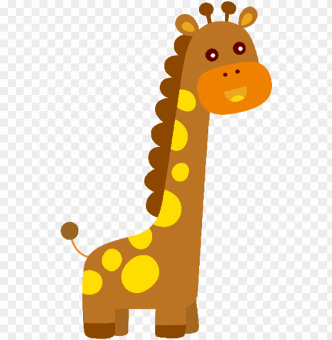 iraffe clipart etsy - baby giraffe cartoon Isolated PNG on Transparent Background