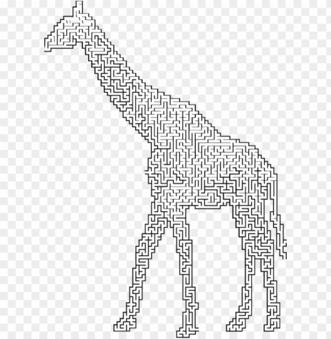 iraffe silhouette line art computer icons - giraffe Isolated Item with Transparent PNG Background