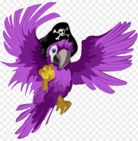 irate parrot png - purple pirate parrot Transparent pics