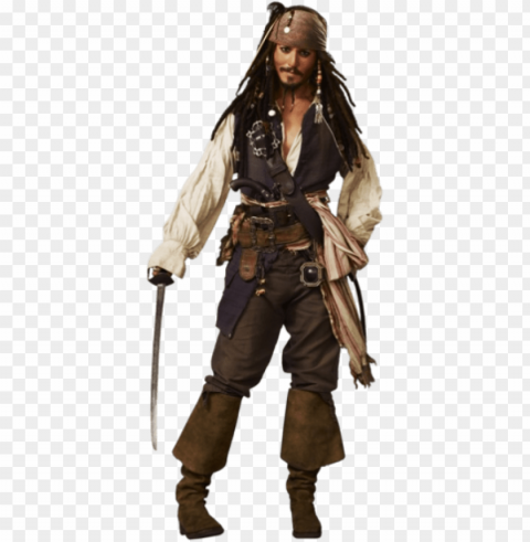 irate download image with transparent background - captain jack sparrow full body PNG with clear transparency