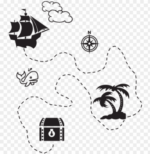 irate treasure map wall decal - treasure ma Transparent picture PNG