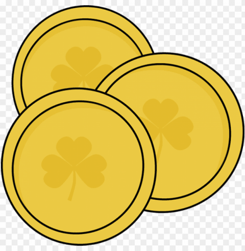 irish gold coin Clear Background PNG Isolated Design Element