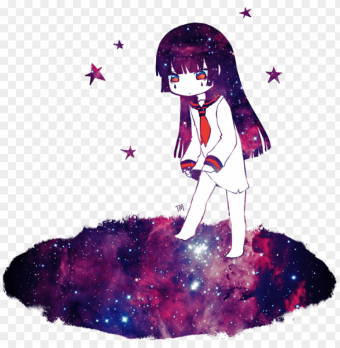 irl by tokyomenace on - galaxy anime girl Isolated Icon in Transparent PNG Format