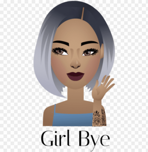 Irl Bye Bitmoji PNG Image Isolated On Clear Backdrop