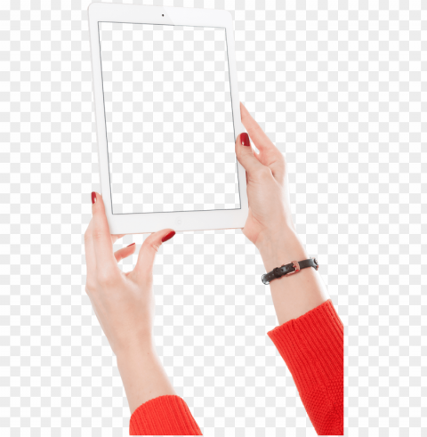 irl hand holding white tablet image - hand holding white ipad PNG for digital design
