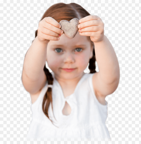 irl holding heart shaped rock over her head - girl holding rock Isolated Item with Clear Background PNG