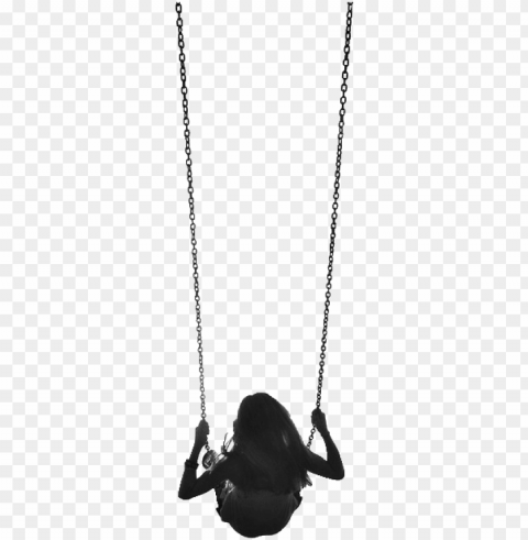 irl on a swing Isolated Character on Transparent PNG