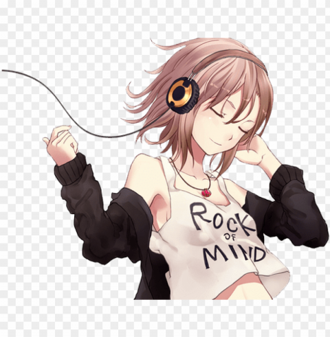 Irl 002 - Anime Girl Rock PNG Without Watermark Free