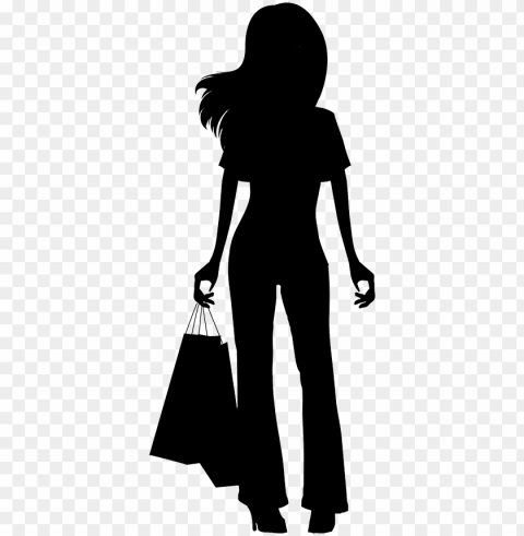 irl shopping silhouette - girl shopping silhouette PNG pictures with no background