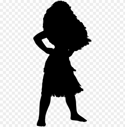 irl silhouette - disney princess moana silhouette PNG Graphic Isolated with Transparency