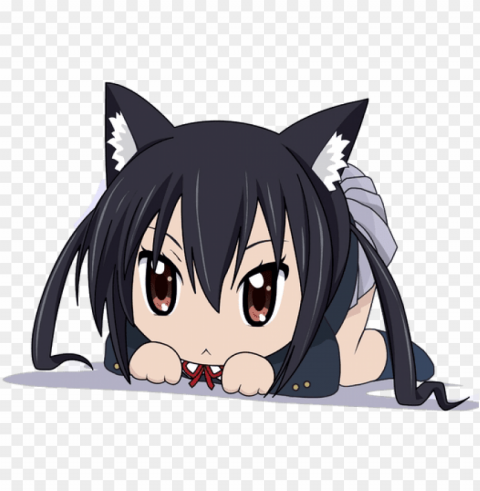 irlcat discord emoji - anime cat chibi girl PNG Image Isolated with Transparent Detail