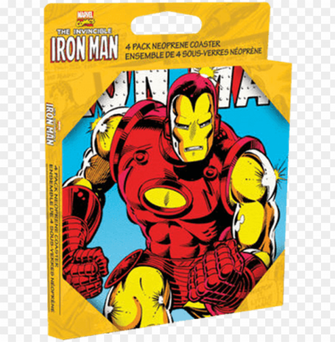 iron man coaster set - avengers endgame iron man suit Isolated Artwork on Transparent PNG