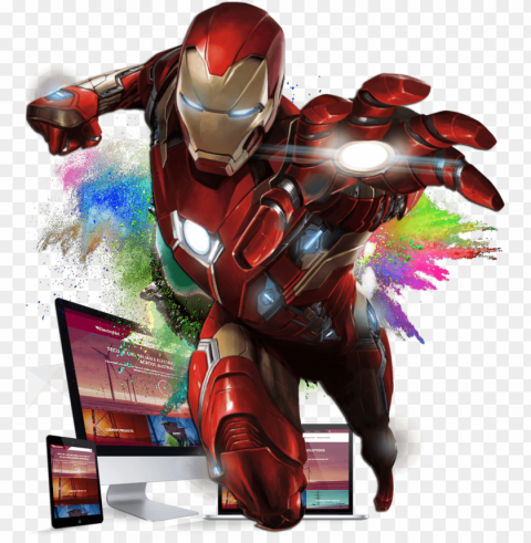 iron man compost elements - iron man marvel Isolated Character with Clear Background PNG