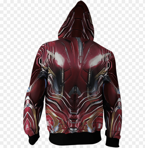 iron man suit 3d zip up hoodie fullprinted zip up hoodie - iron ma PNG images with alpha transparency selection
