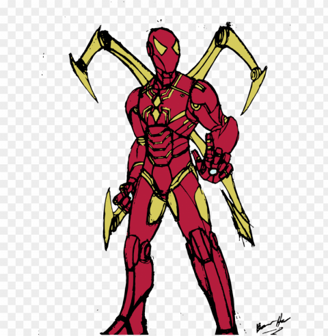 iron spider coloring pages - iron spider colouring pages PNG Isolated Subject with Transparency