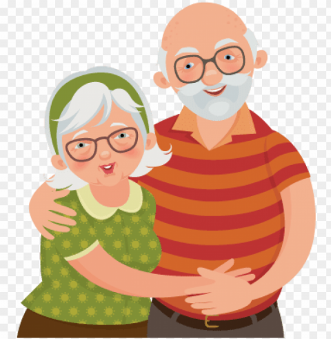 is - old couple cartoon PNG Illustration Isolated on Transparent Backdrop PNG transparent with Clear Background ID 5d7c6129