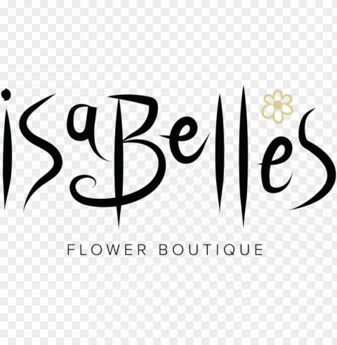 isabelle's flower boutique - calligraphy PNG Image with Clear Background Isolated