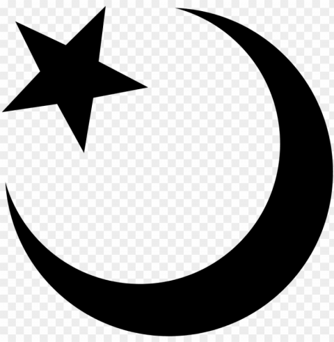 islam - crescent moon and star hd PNG with transparent overlay