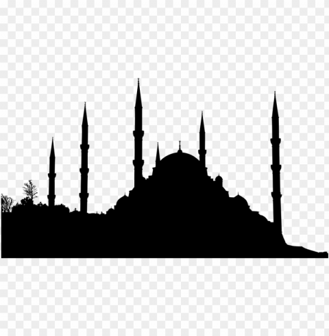 islamic black silhouette masjid mosque shape Transparent background PNG images complete pack