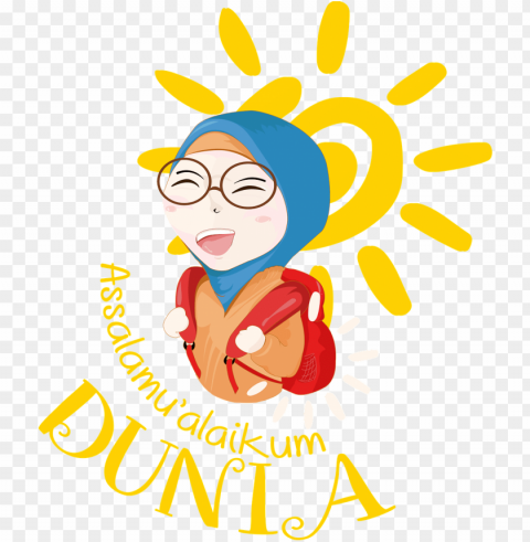 islamic girl bright day hijab image - sun clip art PNG transparent design bundle
