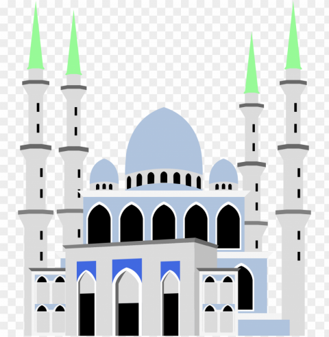 islamic mosque masjid islam vector illustration Transparent Background PNG Isolated Item