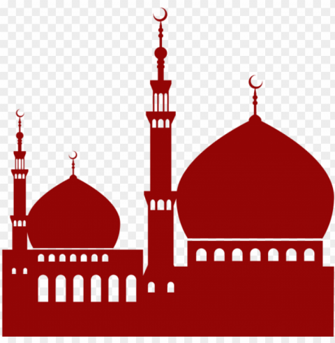 islamic red silhouette masjid mosque vector Transparent Background PNG Isolated Pattern PNG transparent with Clear Background ID 8dd397f3