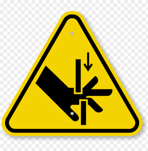 iso hand crush moving parts symbol warning sign - warning sign hand crush Clear PNG image
