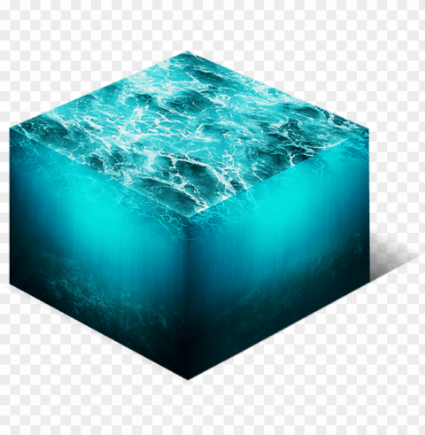 isometric water cube 3d cross section stock photo - water cube texture Isolated Subject in HighResolution PNG