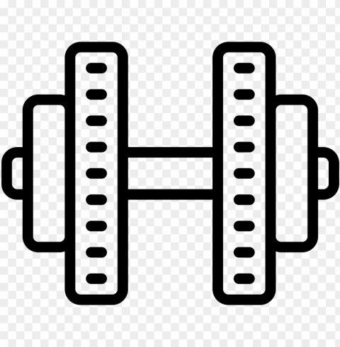 it is a logo of a dumbbell - white weight icon HighQuality Transparent PNG Isolated Art