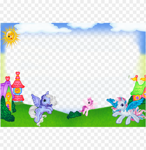 it is so cool to see characters i loved as a child - little pony border PNG images with alpha mask