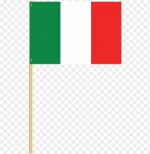 italy cotton stick - italian flag on a stick Isolated Element in Clear Transparent PNG