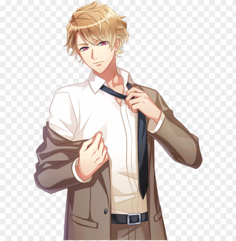 itaru action ssr transparent - anime boy taking off jacket PNG images with cutout