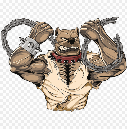 itbull muscle - muscular pitbull cartoo Clear Background PNG Isolated Graphic Design PNG transparent with Clear Background ID 683558e5