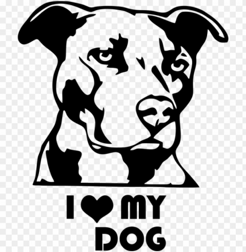 itbull vinyl decal - love my pitbull decal Isolated Artwork in HighResolution PNG